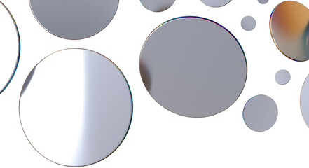  Multicolored confetti on white  - Silver Holographic PNG