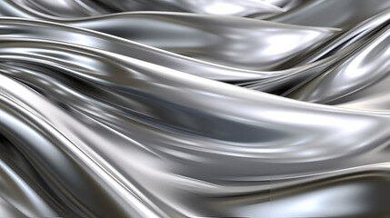 close up of silver silk