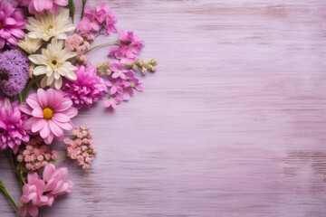 background pink valentine floral flower blossom flora bouquet wedding leaf nature. Generative AI.