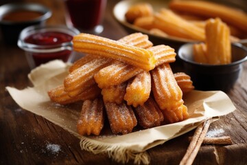 stock photo of A churro is a type of fried dough Food Photography AI Generated