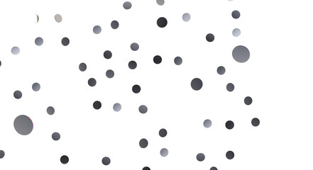  Colorful confetti on white background  - Silver Holographic PNG