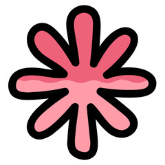 asterisk filled outline icon style