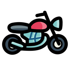 motorcycle filled outline icon style
