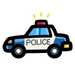 police car filled outline icon style