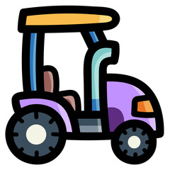 tractor filled outline icon style