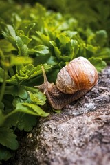 snail on a leaf
