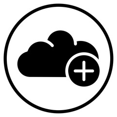 cloud computing glyph icon