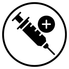 syringe glyph icon