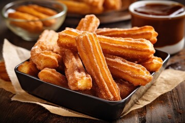 stock photo of A churro is a type of fried dough Food Photography AI Generated
