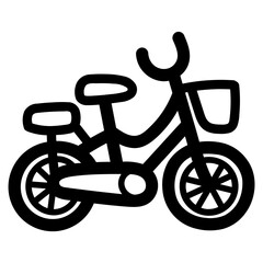 bicycle line icon style