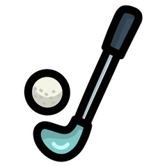 golf filled outline icon style