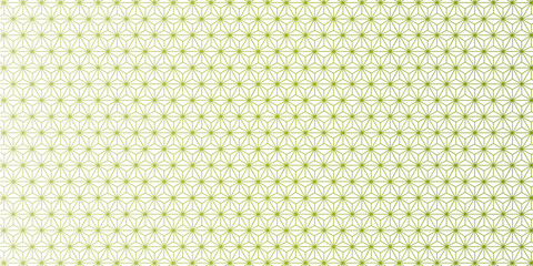 麻の葉模様 グリーンの背景イラスト