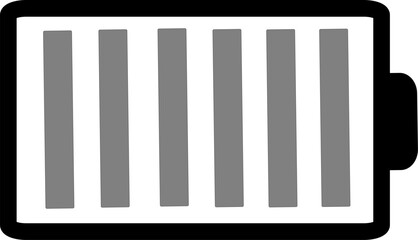 Battery full vector icon.Battery charge level. Battery charging icon. Replaceable vector design.