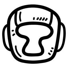 boxing helmet line icon style