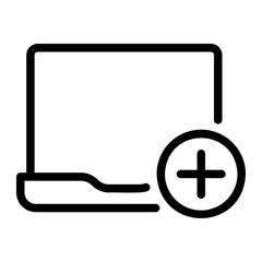 Fototapeta premium laptop line icon