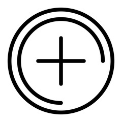 plus sign line icon