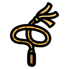 whip filled outline icon style