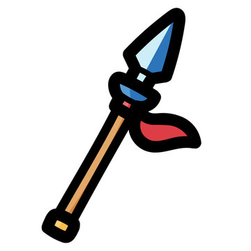 recommend clip art: spear filled outline icon style