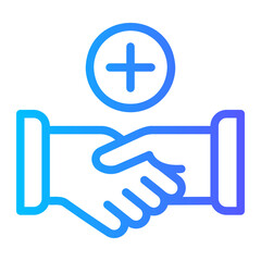 Obraz premium handshake gradient icon