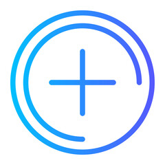 Obraz premium plus sign gradient icon