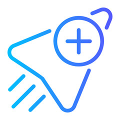 Obraz premium send gradient icon