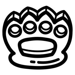 kunckle line icon style