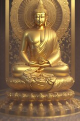 Fototapeta premium Golden Budda Stunning
