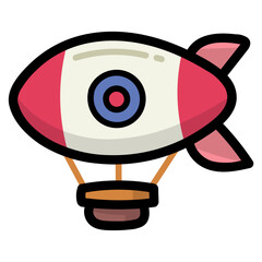 airship filled outline icon style