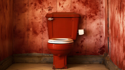 toilet service in bathroom. generative ai