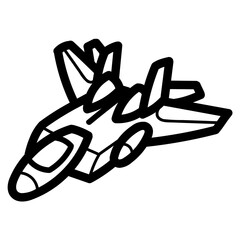 plane line icon style