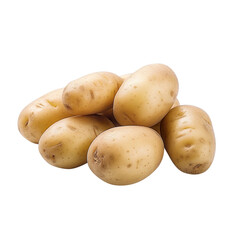 potatoes isolated on white background created with Generative AI
