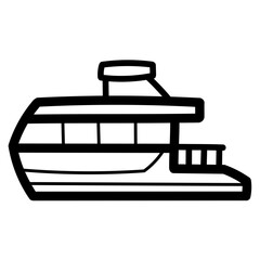 river bus line icon style