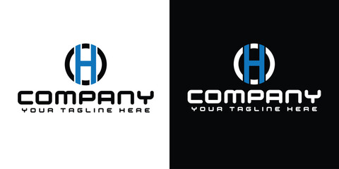 Fototapeta na wymiar business logo design of letter h