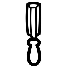 chisel line icon style