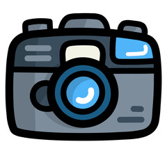 camera filled outline icon style