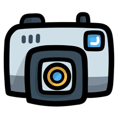 camera filled outline icon style