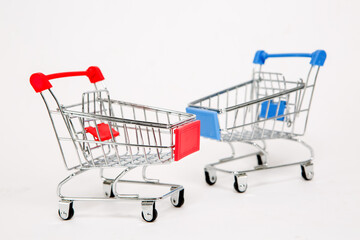 Carts for products.