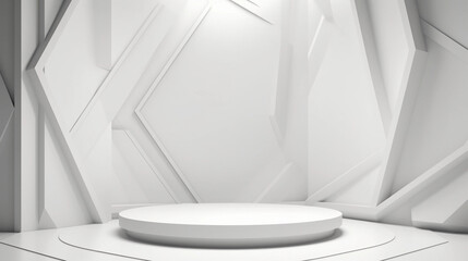 abstract white 3d render of a room 