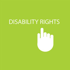 Disability rights banner vector illustration