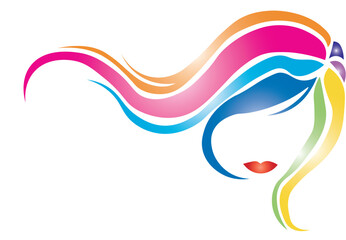 Rainbow Mermaid Hair Icon