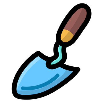 garden trowel filled outline icon style