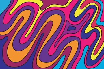 Abstract colorful background with wavy lines. Vector illustration. Eps 10