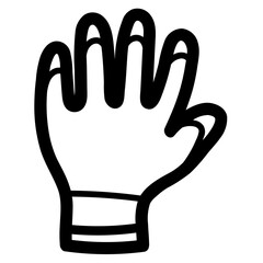 gardening gloves line icon style