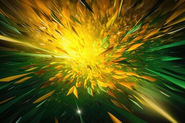 Fototapeta premium Abstract Brazilian colors background - Illustration created with generative ai