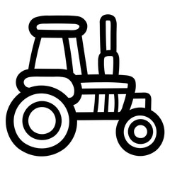 tractor line icon style