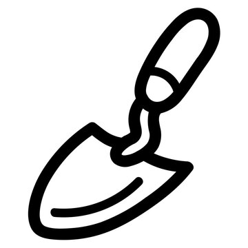 garden trowel line icon style