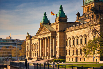 Bundesverwaltungsgericht am Simson Platz, Gericht, Leipzig, Sachsen, Deutschland