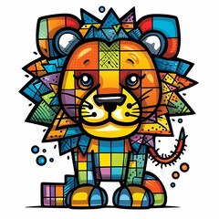 Cute Lion Illustration