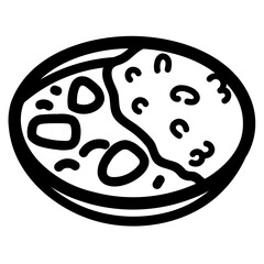 Fototapeta premium kare raisu line icon style