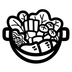 sukiyaki line icon style